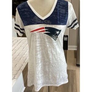 NFL Touch T-Shirt Women's Size XL White Navy New England Patriots Team Heather